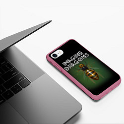 Чехол iPhone 7/8 матовый Imagine Dragons рок, цвет: 3D-малиновый — фото 2