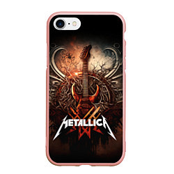 Чехол iPhone 7/8 матовый Metallica гитара и логотип