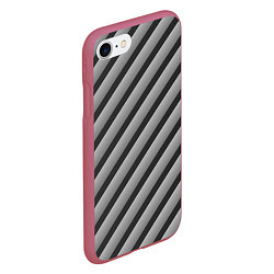 Чехол iPhone 7/8 матовый Полоса объемная, цвет: 3D-малиновый — фото 2