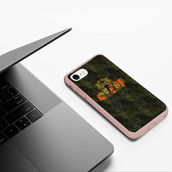 Чехол iPhone 7/8 матовый Федор камуфляж, цвет: 3D-светло-розовый — фото 2