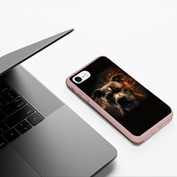 Чехол iPhone 7/8 матовый Стафф - огонь, цвет: 3D-светло-розовый — фото 2