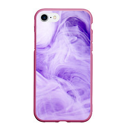 Чехол iPhone 7/8 матовый Абстрактный фиолетовый облачный дым, цвет: 3D-малиновый