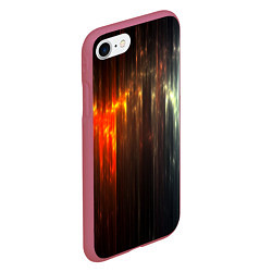 Чехол iPhone 7/8 матовый Космос сияние, цвет: 3D-малиновый — фото 2