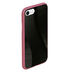 Чехол iPhone 7/8 матовый Чёрные геометрические металлические листы, цвет: 3D-малиновый — фото 2