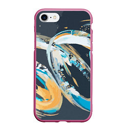 Чехол iPhone 7/8 матовый Spiral, цвет: 3D-малиновый