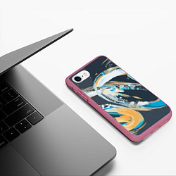 Чехол iPhone 7/8 матовый Spiral, цвет: 3D-малиновый — фото 2