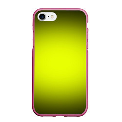Чехол iPhone 7/8 матовый Кислотный желтый с градиентом, цвет: 3D-малиновый