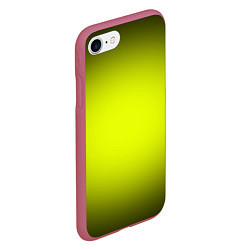 Чехол iPhone 7/8 матовый Кислотный желтый с градиентом, цвет: 3D-малиновый — фото 2