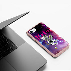 Чехол iPhone 7/8 матовый Made in heaven - stand of Enrico Pucci - Jojo, цвет: 3D-светло-розовый — фото 2