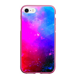 Чехол iPhone 7/8 матовый Космическая абстракция, цвет: 3D-малиновый