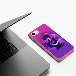Чехол iPhone 7/8 матовый Стильная wednesday, цвет: 3D-малиновый — фото 2