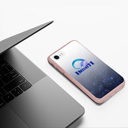 Чехол iPhone 7/8 матовый Космическая бесконечность, цвет: 3D-светло-розовый — фото 2