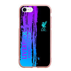 Чехол iPhone 7/8 матовый Liverpool FC sport, цвет: 3D-светло-розовый