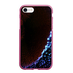 Чехол iPhone 7/8 матовый Неоновый абстрактный свет, цвет: 3D-малиновый