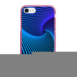Чехол iPhone 7/8 матовый Неоновая спираль - мода, цвет: 3D-малиновый