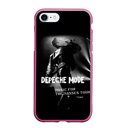 Чехол iPhone 7/8 матовый Depeche Mode - Music for the Masses tour, цвет: 3D-малиновый