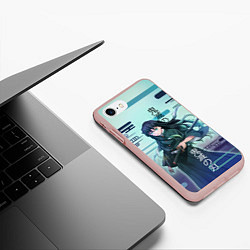 Чехол iPhone 7/8 матовый Клинок рассекающий демонов - Токито, цвет: 3D-светло-розовый — фото 2