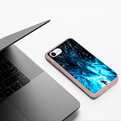 Чехол iPhone 7/8 матовый Холодная масляная краска, цвет: 3D-светло-розовый — фото 2