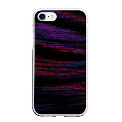 Чехол iPhone 7/8 матовый Разлив красной и синей краски, цвет: 3D-белый
