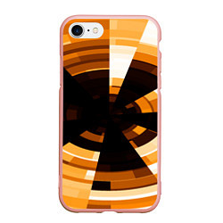 Чехол iPhone 7/8 матовый Абстрактный золотистый паттерн, цвет: 3D-светло-розовый