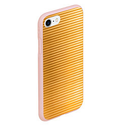 Чехол iPhone 7/8 матовый Золотистый текстурный паттерн, цвет: 3D-светло-розовый — фото 2