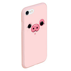 Чехол iPhone 7/8 матовый Пухля, цвет: 3D-светло-розовый — фото 2