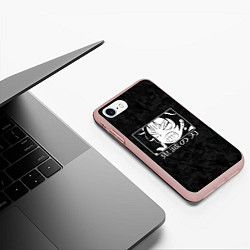Чехол iPhone 7/8 матовый Тандзиро Камадо во время тренировок, цвет: 3D-светло-розовый — фото 2