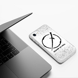 Чехол iPhone 7/8 матовый Akame ga Kill с потертостями на светлом фоне, цвет: 3D-белый — фото 2