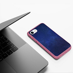 Чехол iPhone 7/8 матовый Космический, цвет: 3D-малиновый — фото 2