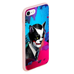 Чехол iPhone 7/8 матовый Dude-cat - neural network - pop art, цвет: 3D-светло-розовый — фото 2