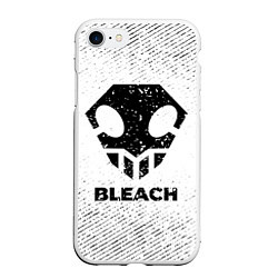 Чехол iPhone 7/8 матовый Bleach с потертостями на светлом фоне, цвет: 3D-белый