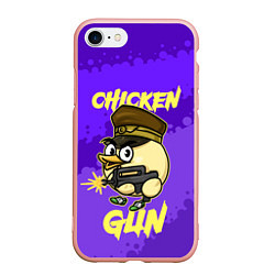 Чехол iPhone 7/8 матовый Чикен Ган - цыпленок, цвет: 3D-светло-розовый