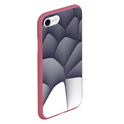 Чехол iPhone 7/8 матовый Паттерн из гладких камней, цвет: 3D-малиновый — фото 2