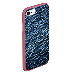 Чехол iPhone 7/8 матовый Текстура мятой бумаги, цвет: 3D-малиновый — фото 2