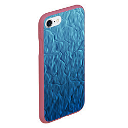 Чехол iPhone 7/8 матовый Волнистый узор, цвет: 3D-малиновый — фото 2