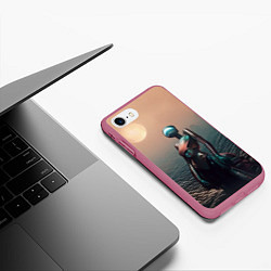 Чехол iPhone 7/8 матовый Незнакомка, цвет: 3D-малиновый — фото 2
