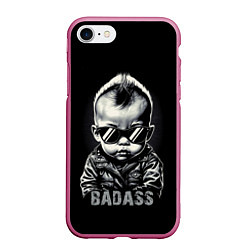 Чехол iPhone 7/8 матовый Badass, цвет: 3D-малиновый