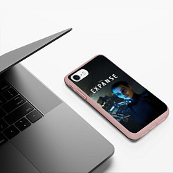Чехол iPhone 7/8 матовый Камина Драммер, цвет: 3D-светло-розовый — фото 2