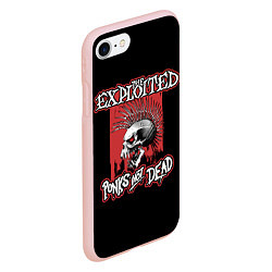Чехол iPhone 7/8 матовый Exploited - punks not dead, цвет: 3D-светло-розовый — фото 2