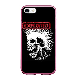 Чехол iPhone 7/8 матовый Exploited - панк, цвет: 3D-малиновый