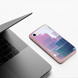 Чехол iPhone 7/8 матовый Платформы, цвет: 3D-светло-розовый — фото 2