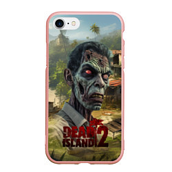 Чехол iPhone 7/8 матовый Zombie dead island 2, цвет: 3D-светло-розовый