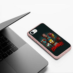 Чехол iPhone 7/8 матовый Zombie simpsons, цвет: 3D-светло-розовый — фото 2