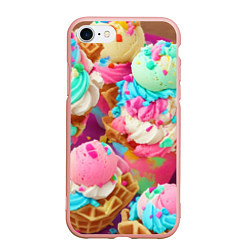 Чехол iPhone 7/8 матовый Сладкая жизнь, цвет: 3D-светло-розовый