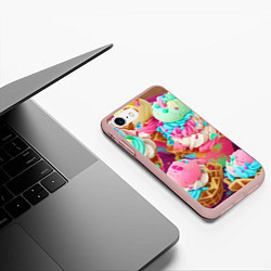 Чехол iPhone 7/8 матовый Сладкая жизнь, цвет: 3D-светло-розовый — фото 2