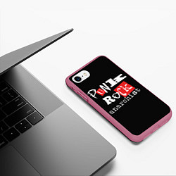 Чехол iPhone 7/8 матовый Панк-рок анархист, цвет: 3D-малиновый — фото 2