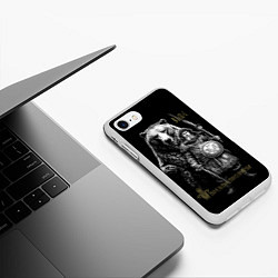 Чехол iPhone 7/8 матовый Велес с медведем, цвет: 3D-белый — фото 2