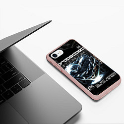 Чехол iPhone 7/8 матовый Heart - chains - love, цвет: 3D-светло-розовый — фото 2