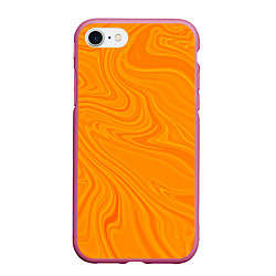 Чехол iPhone 7/8 матовый Абстракция оранжевый, цвет: 3D-малиновый