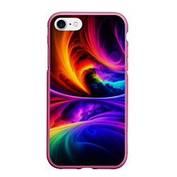 Чехол iPhone 7/8 матовый Неоновая краска, цвет: 3D-малиновый